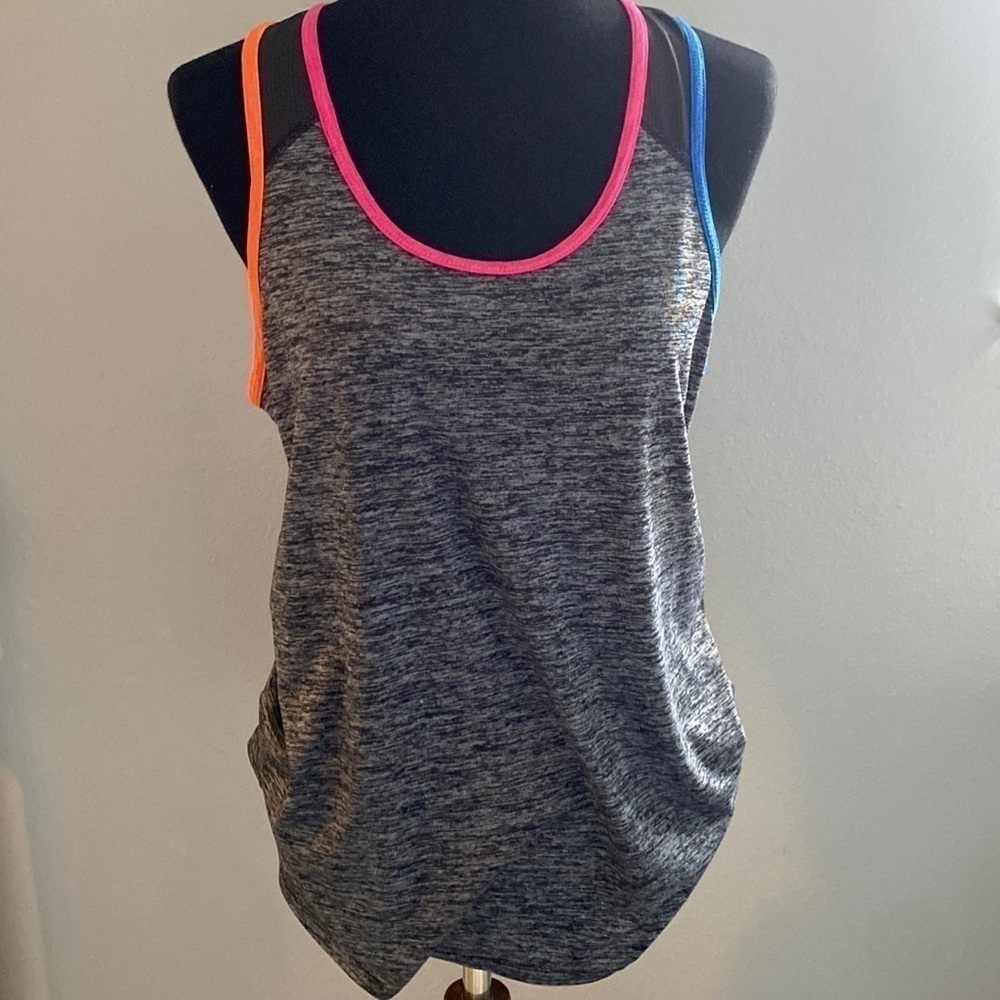 Grey marl Fila Sport tank size large. Workout tank dry fit